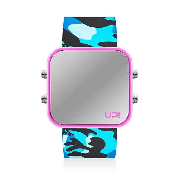 UPWATCH Led Pink&Blue Camouflage Unisex Kol Saati