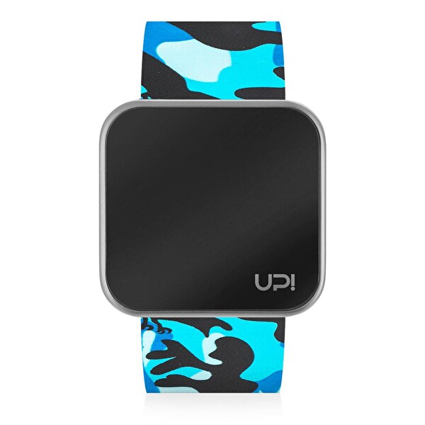 UPWATCH Touch Matte Silver&Blue Camouflage Unisex Kol Saati