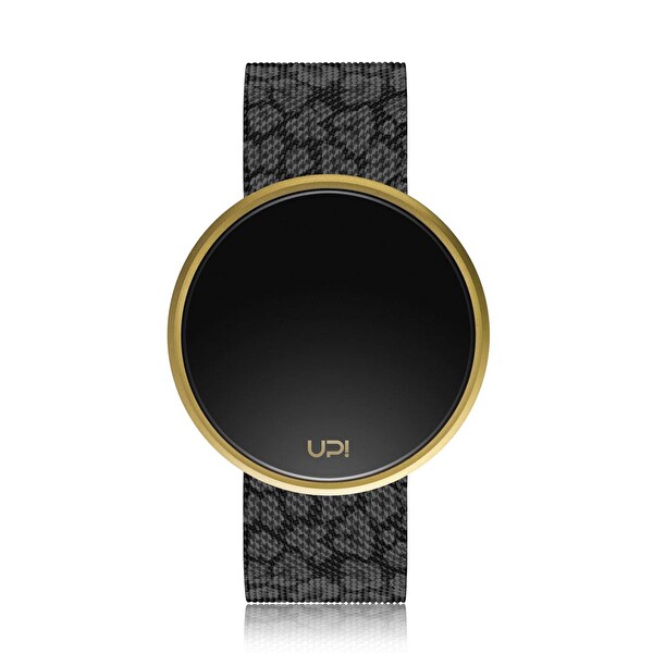 UPWATCH Round Leopard Gold&Black Unisex Kol Saati
