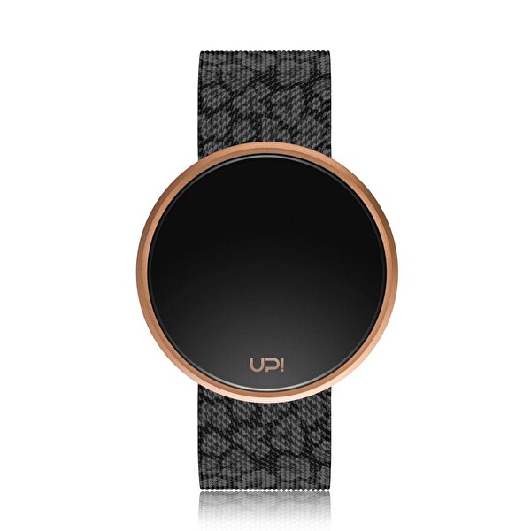 UPWATCH Round Leopard Rose&Black Unisex Kol Saati