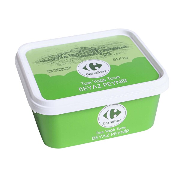 Carrefour Tam Yağlı Taze Beyaz Peynir 500 Gr