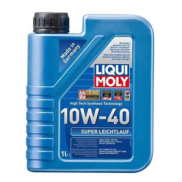  LIQUI MOLY SÜPER LEICHTLAUF 10W-40 SENTETIK MOTOR YAĞI 1LT 