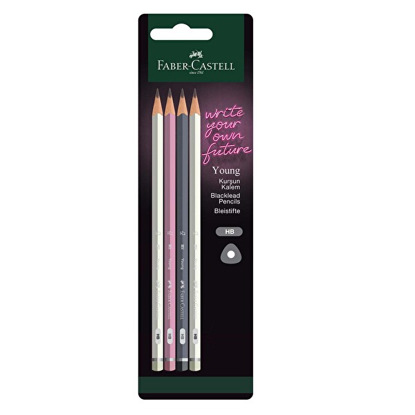 Faber Castell Young Mercanlı Kurşun Kalem HB 4'Lü