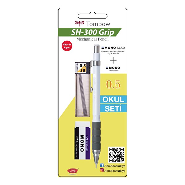 Tombow Sh-300 Grip Kurşun Kalem 0,5 Beyaz