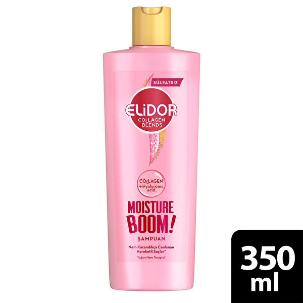 Elidor Collagen Blends Sülfatsız Saç Bakım Şampuanı Moisture Boom Yoğun Nem Terapisi 350 ml
