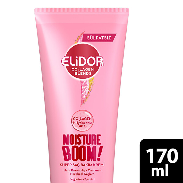 Elidor Collagen Blends Sülfatsız Süper Saç Bakım Kremi Moisture Boom Yoğun Nem Terapisi 170 ml