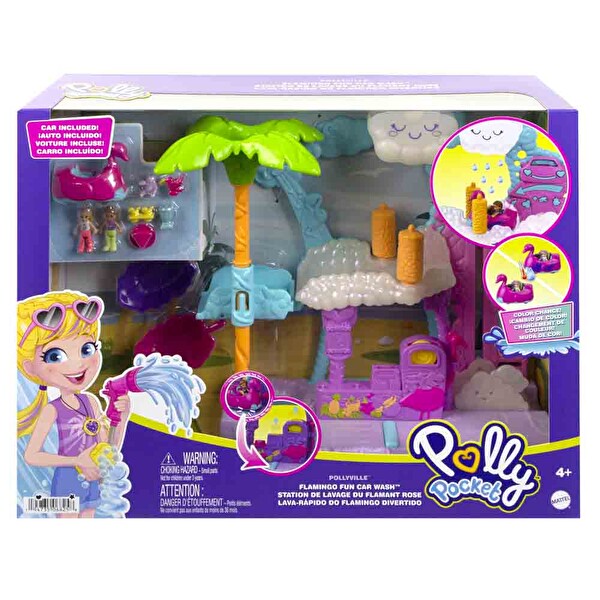 Polly Pocket Flamingo Araba Su Eğlencesi