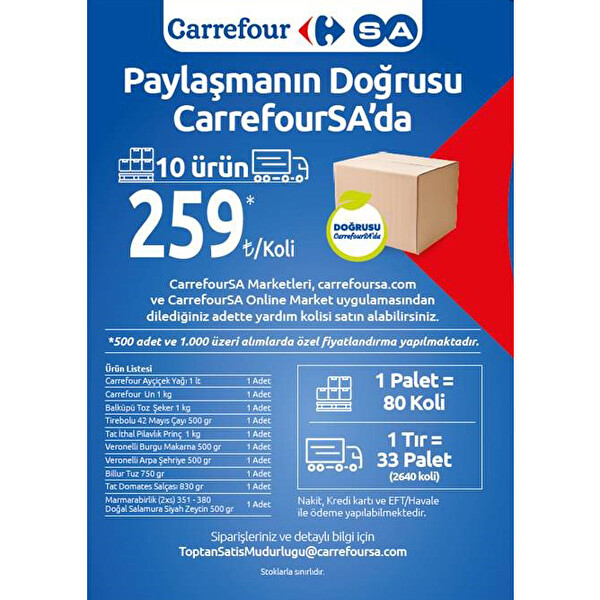 CarrefourSA Temel İhtiyaç Kolisi