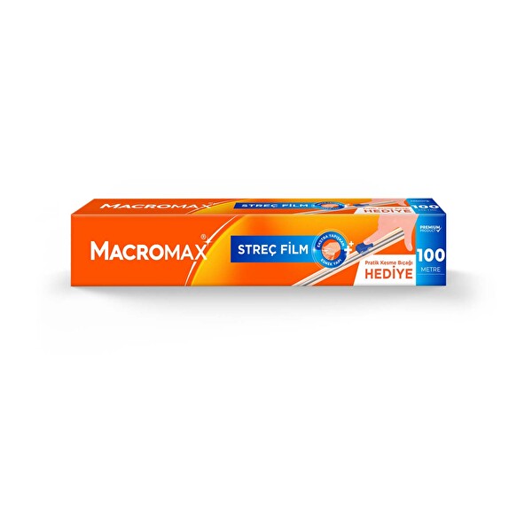 Macromax Streç Film 100 Metre + Kesme Bıçağı