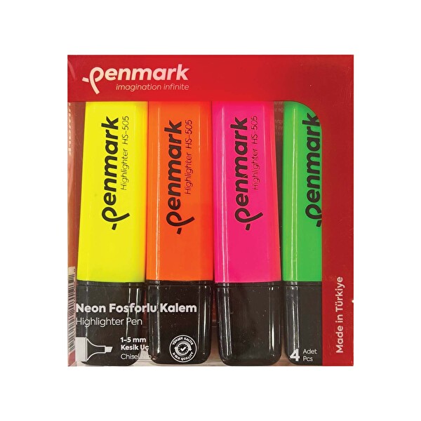 Penmark Renkli Neon Fosforlu Kalem 4'lü
