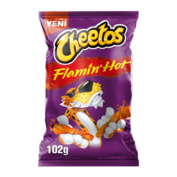 Cheetos Flamin' Hot Acı Biberli ve Peynirli Mısır Çerezi Süper Boy 102 g