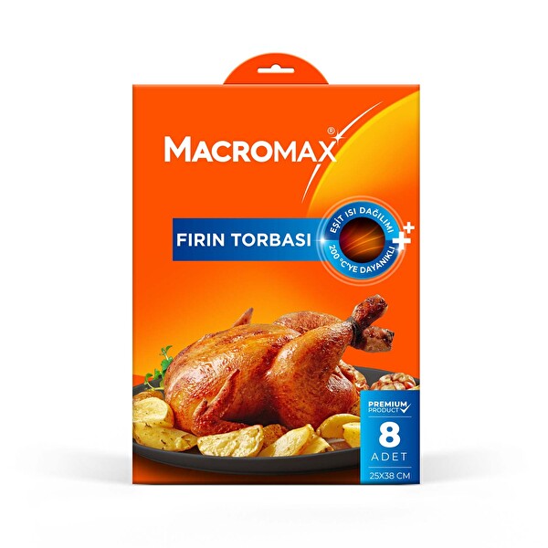 Macromax Fırın Torbası 25x38  cm 8 adet