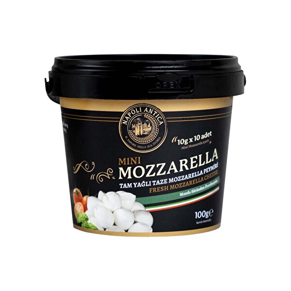 Napoli Antica Tam Yağlı Taze Mozzarella Peyniri Manda Sütlü 10 g x 10Adet  100 g