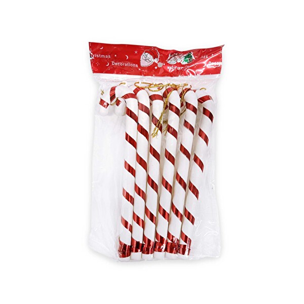 Yılbaşı Süsü Baston Şeker 17 cm 6'lı