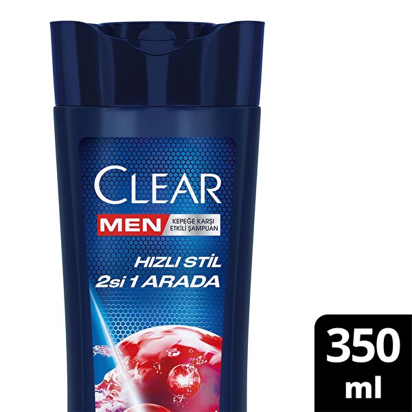 Clear Men Hızlı Stil 2'si 1 Arada Şampuan 350 ml | CarrefourSA