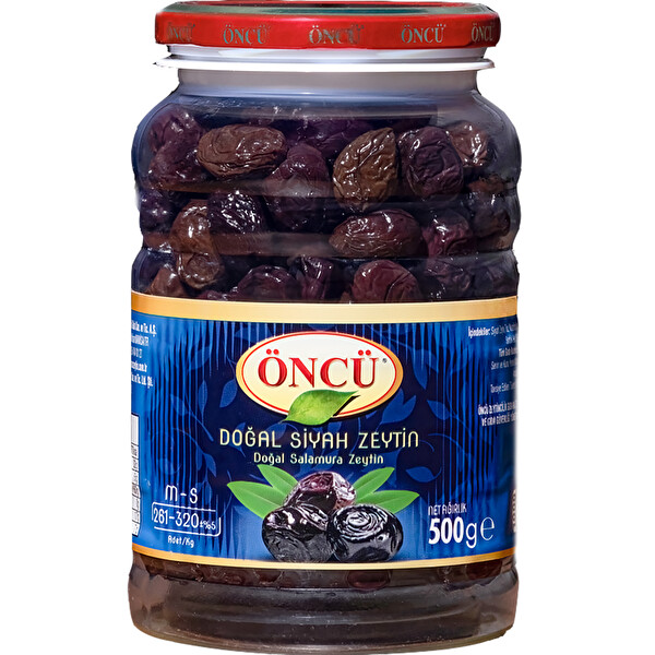 Öncü Siyah Yağlı Zeytin (M-S 261-320) 500 g