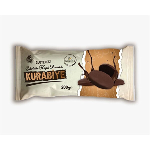 Mayalı Hane Glutensiz Çikolata Kaplı Fındıklı Kurabiye 200 g