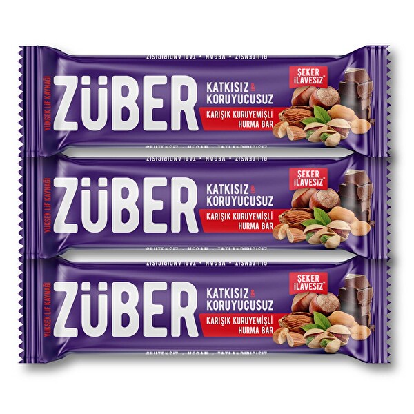 Züber Karışık Kuruyemişli Bar 3x35 g