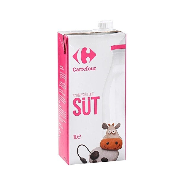 Carrefour Yarım Yağlı Süt 1 L