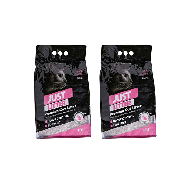 Just Litter Bebek Pudra Kokulu Kedi Kumu 10 L - 2 Adet