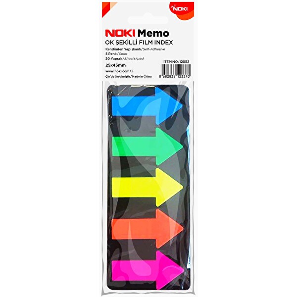 Noki Memo 25*44 mm Ok Şekilli Yapışkanlı Kağıt No:12052