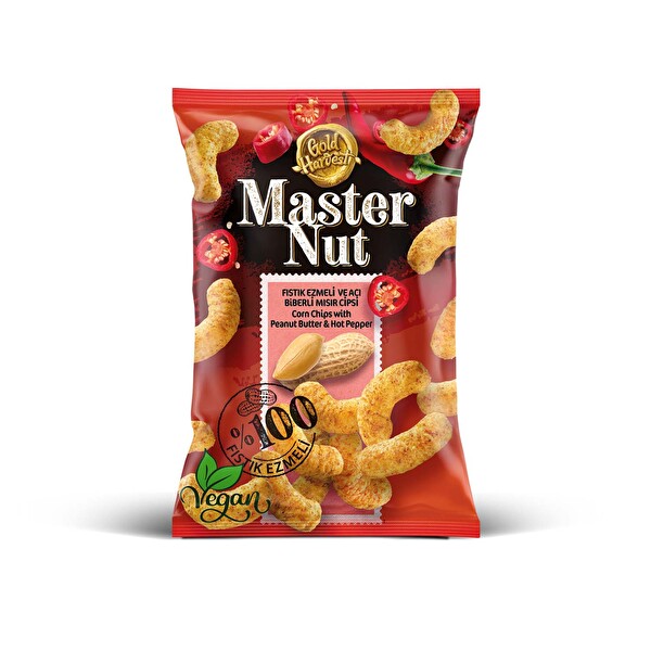 Master Nut Fıstık Ezmeli Acı Biberli Mısır Cipsi 100 g