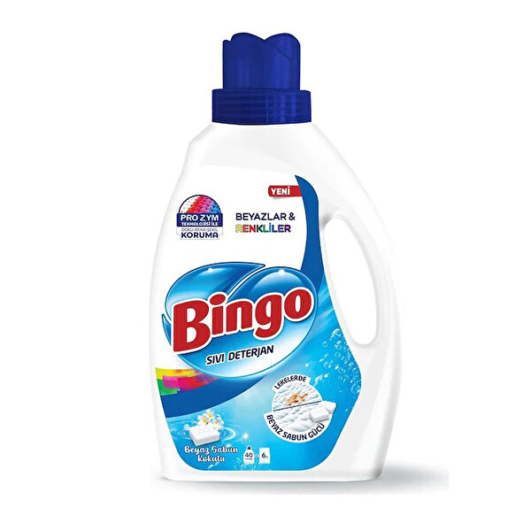 Bingo Beyaz Sabun Kokulu Sıvı Çamaşır Deterjanı 2600 ML