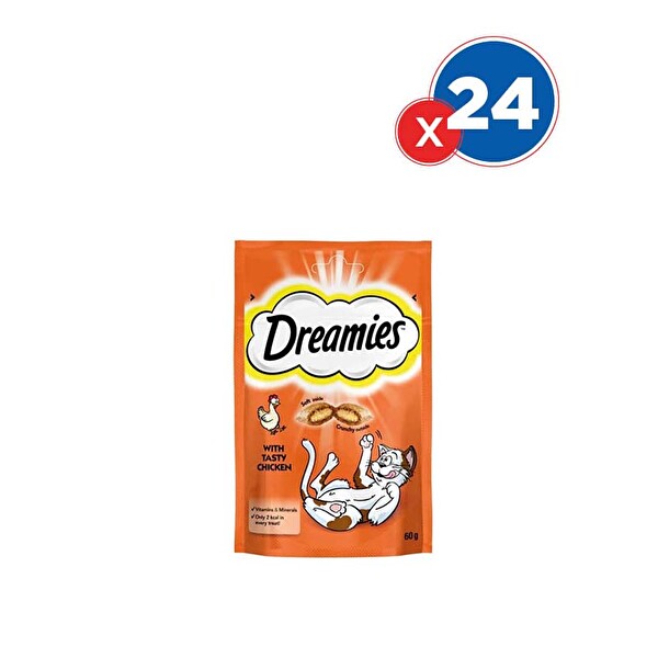 Dreamies Tavuklu Kedi Ödül Maması 60 GrX24'lü
