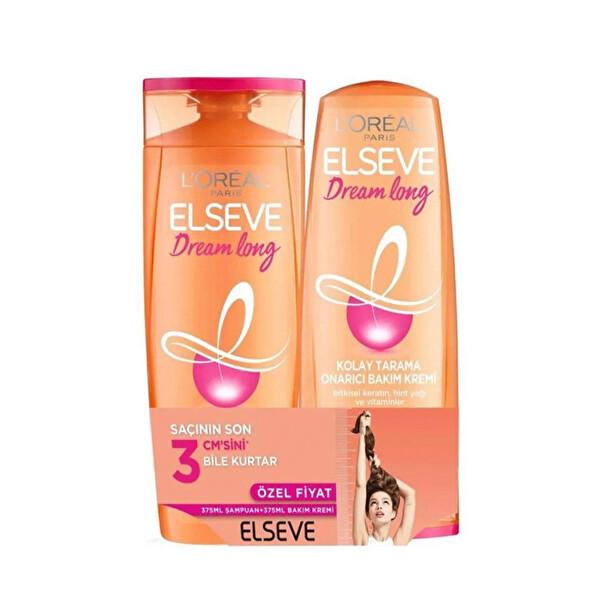 Elseve Dream Long Şampuan 360 ml + Bakım Kremi 175 ml 