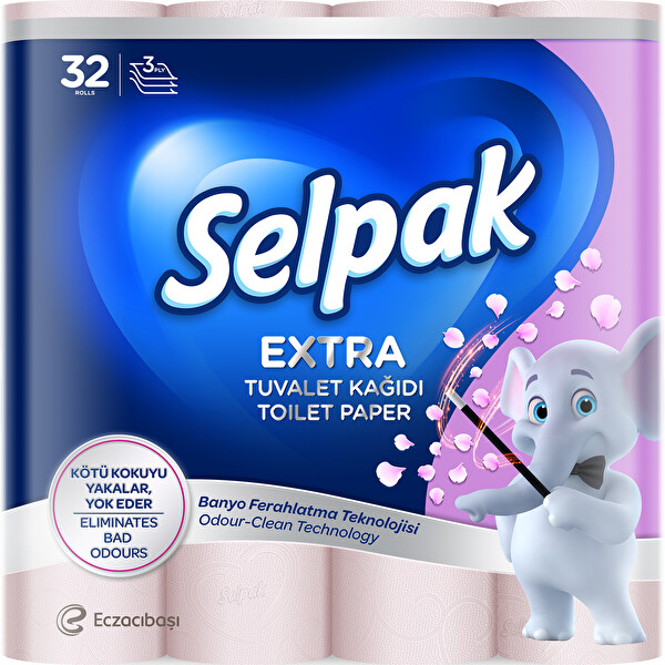 Selpak Extra Banyo Ferahlatma Tuvalet Kağıdı 32'li