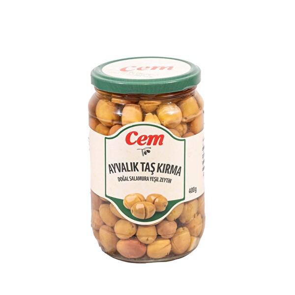 Cem Ayvalık Taş Kırma Yeşil Zeytin 291-350 400 g