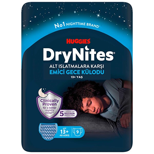 Huggies Drynites Gece Külodu Erkek 13+ Yaş 9'Lu