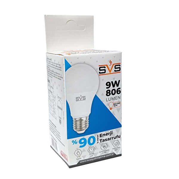 Svs 9W E27 6500K Led Ampul Beyaz