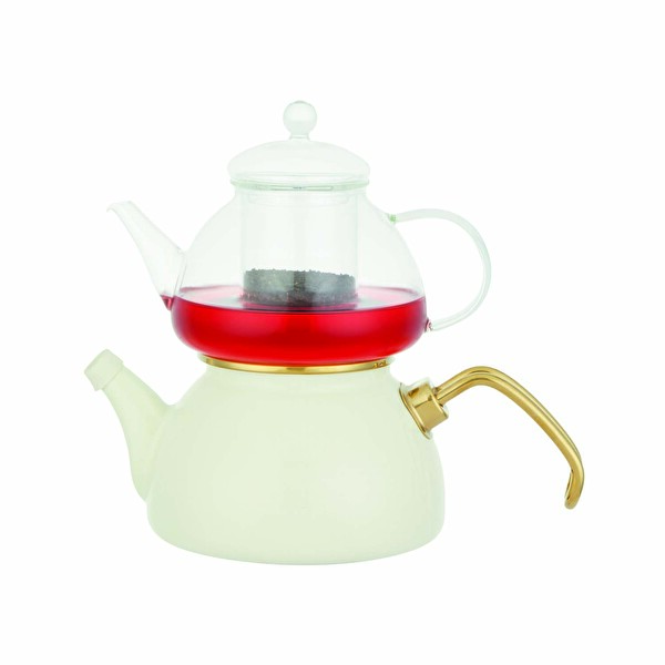 English Home Eliza Çaydanlık Krem 0,50 Lt + 1,1 Lt Krem
