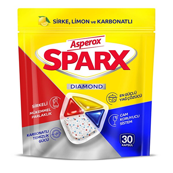 Asperox Sparx Diamond Bulaşık Makinesi Kapsül 30'lu 351 g