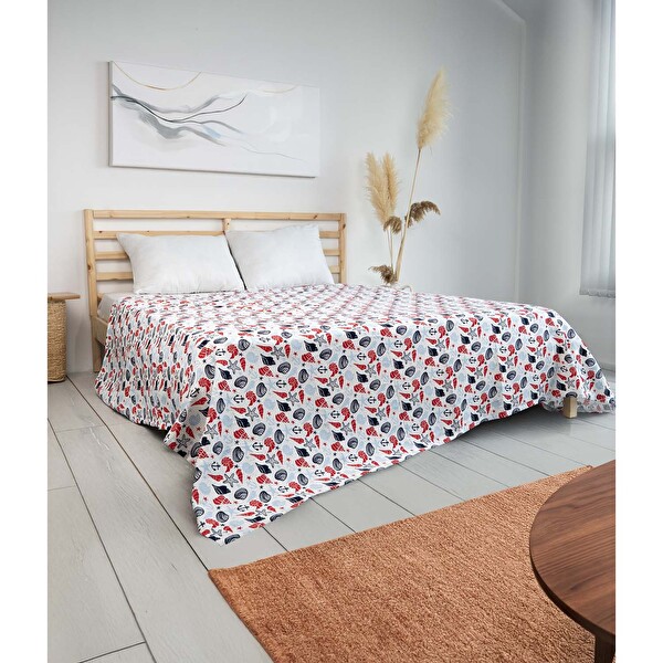 Cotton Collectıon Çift Kişilik Deniz Kabuğu Desenli Pike 200X220