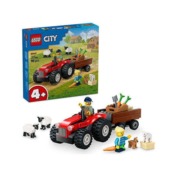 Lego® Römorklu Kırmızı Çiftlik Traktörü ve Koyun 60461