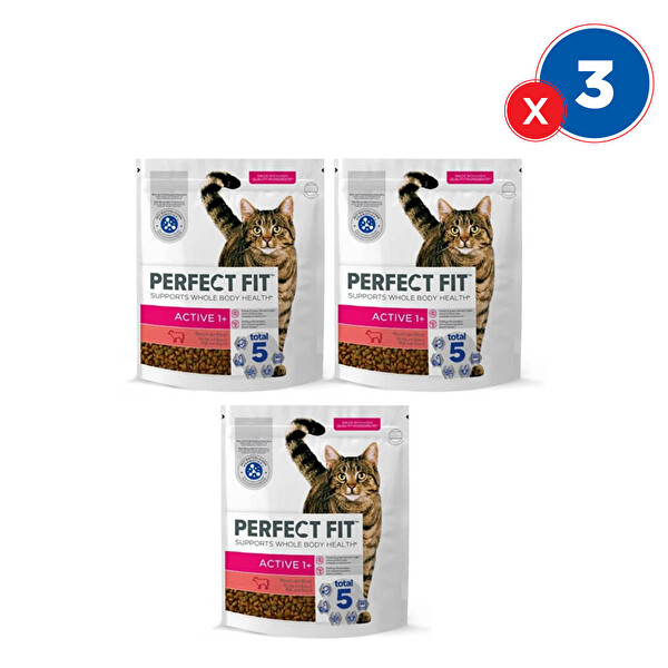 Perfect Fit Yetişkin Kedi Sığır Etli Kuru Mama 1400 gX3'lü