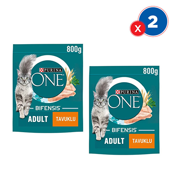 Purina One Tavuklu Kedi Maması 800 GrX2'li