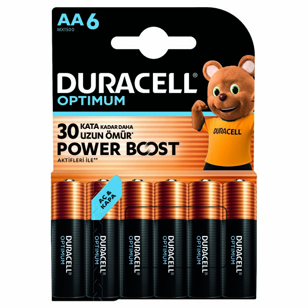 Duracell Optimum Power Boost  6'lı Aa Kalem Pil