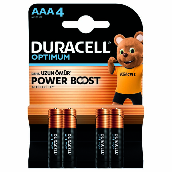 Duracell Optimum Power Boost 4'lü Aaa İnce Pil