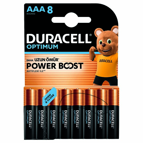 Duracell Optimum Power Boost  8'li Aaa İnce Pil