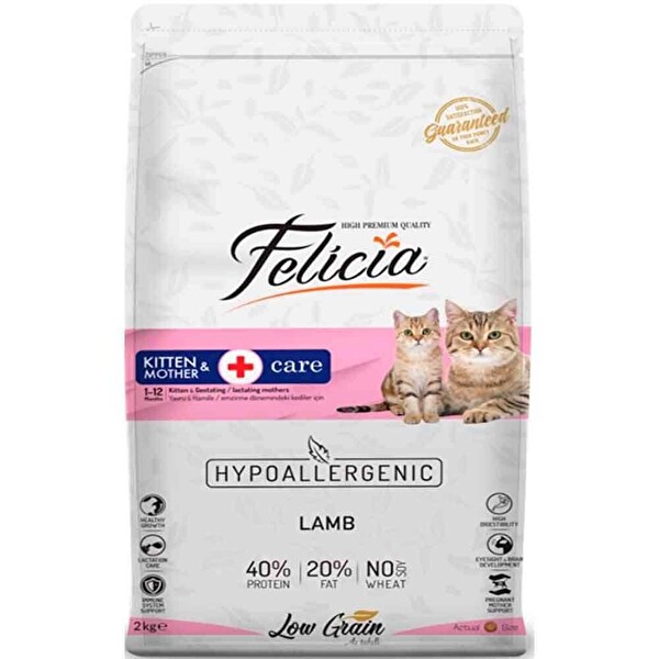 Felicia Düşük Tahıllı Kuzulu Yavru Kedi Maması 2 kg