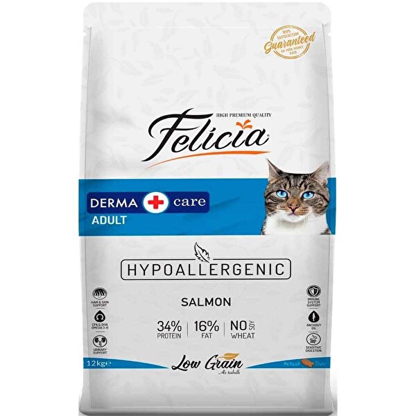 Felicia Kedi Maması Az Tahıllı Somonlu 12 Kg