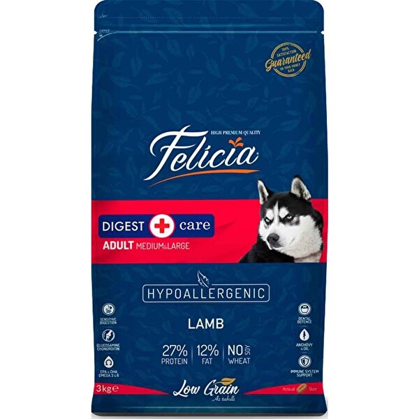 Felicia Köpek Maması Kuzu Etli Az Tahıllı 3 Kg