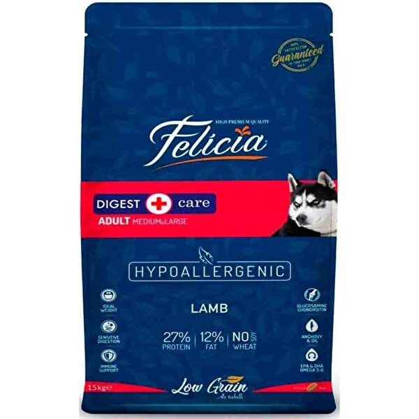 Felicia Köpek Maması Kuzu Etli Az Tahıllı 15 Kg