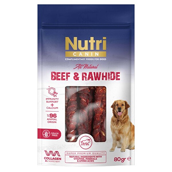 Nutri Canin Sığır Eti Sarılı Kemik 80 g