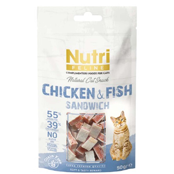 Nutri Feline Balıklı Ve Tavuklu Etli Ödül Maması 50 g