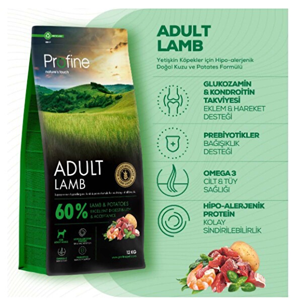 Profine Kuzulu Yetişkin Köpek Maması 3 Kg