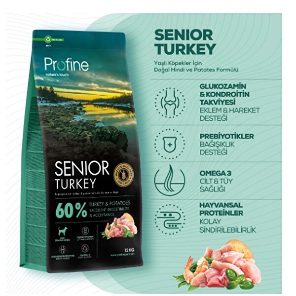 Profine Hindili Yaşlı Köpek Maması 3 Kg